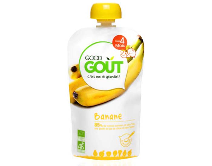 GOOD GOUT Gourde de Fruit pour Bb 120 g - Banane - Ds 4 mois
