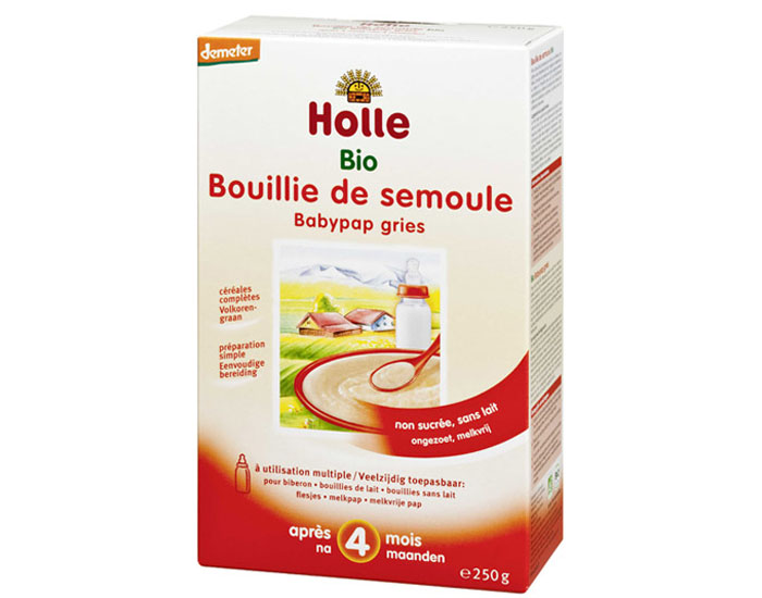 HOLLE Bouillie de Semoule - 250g - ds 4 mois