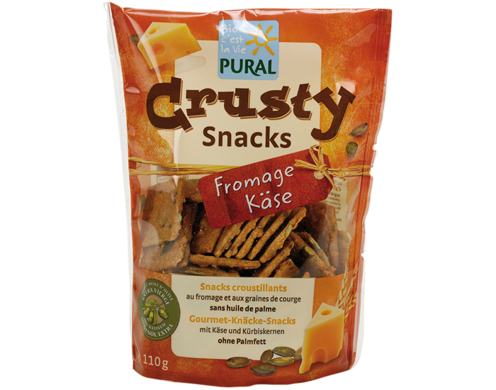 PURAL Crusty Snacks Fromage Graines de Courge - 110 g