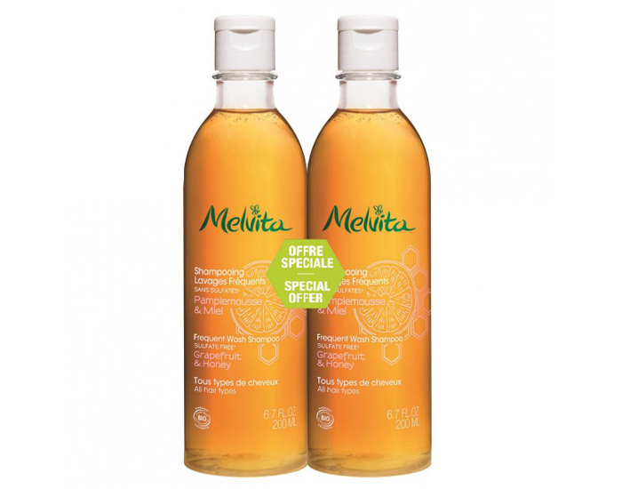 MELVITA Duo Shampooing Lavages Frquents - 2 x 200 ml