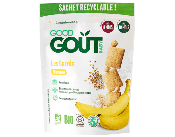 GOOD GOUT Biscuits Carrs Banane - 50 g - Ds 8 mois