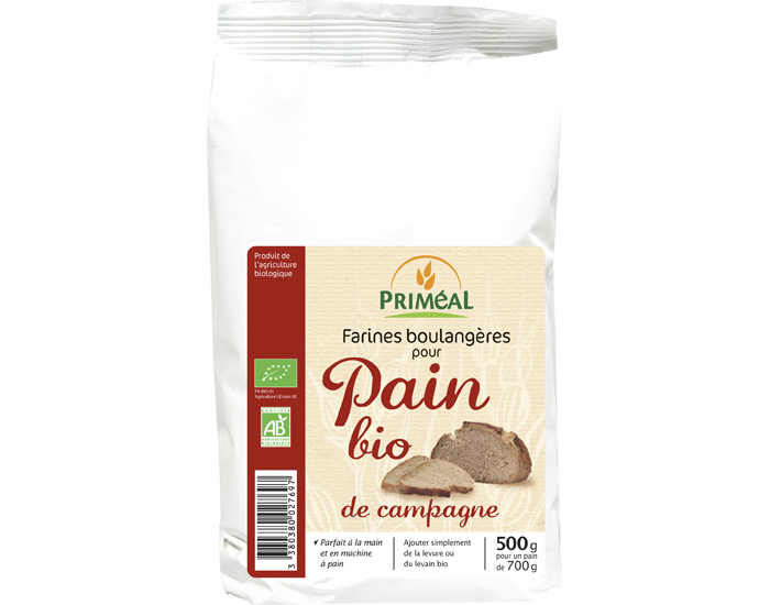 PRIMEAL Farine Boulangre pour Pain Bio de Campagne - 500 g