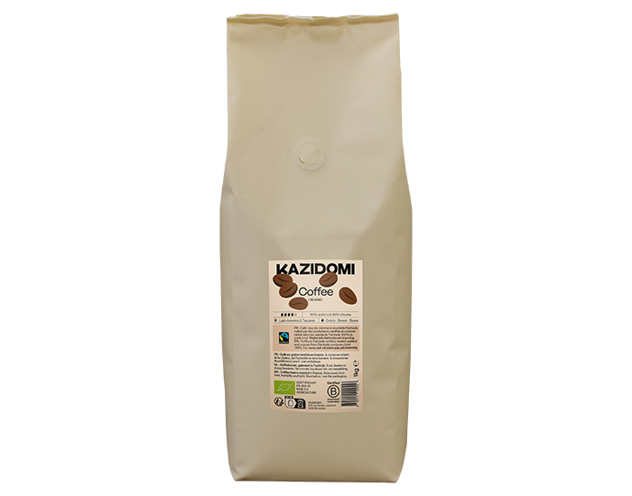 KAZIDOMI Caf Cors Grains Fairtrade Amrique Latine & Tanzanie Bio - 1 Kg
