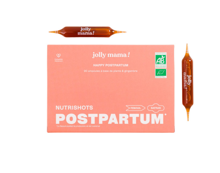 JOLLY MAMA Complment Alimentaire Happy Postpartum - 20 ampoules