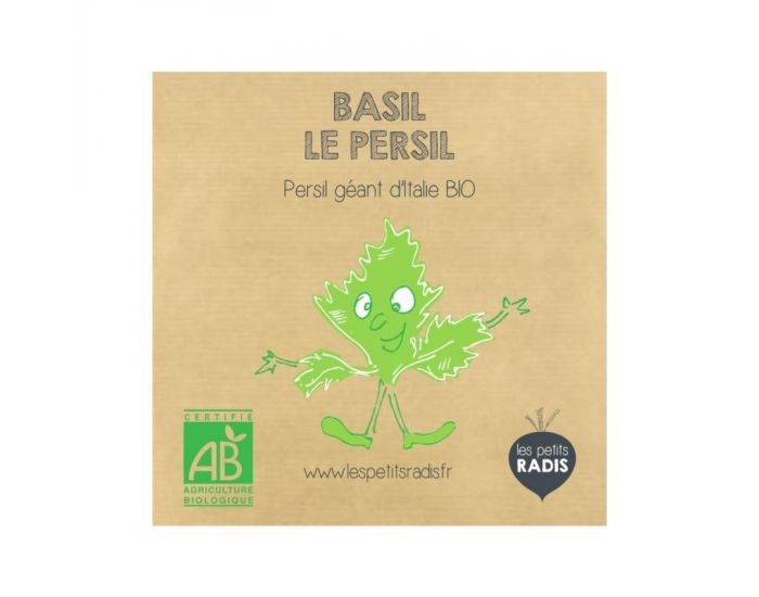 LES PETITS RADIS Mini Kit de Graines Bio - Basile le Persil - Ds 3 ans 