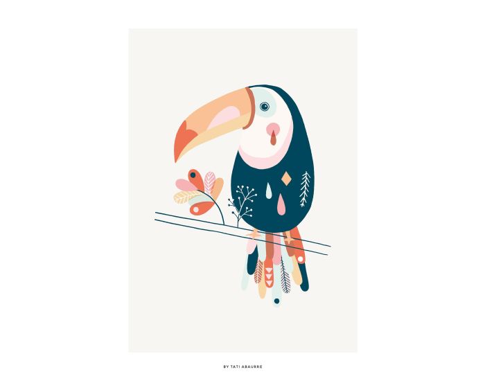 LILIPINSO - Affiche Seule - Paradisio - Toucan sur sa Branche 