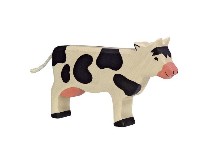 HOLZTIGER Figurine en bois Vache - Ds 3 ans
