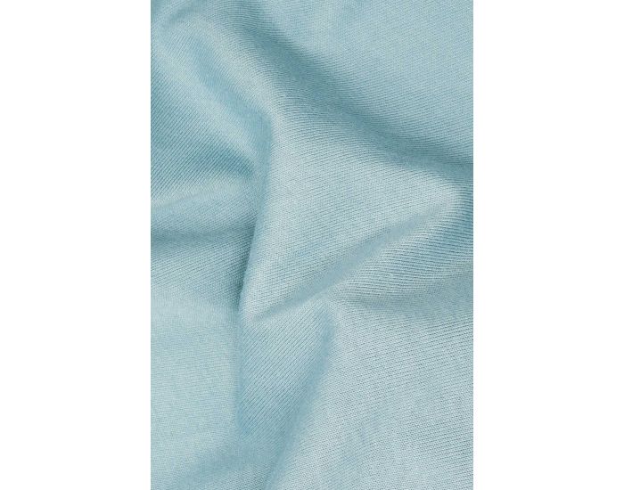 JUSTINBED Drap housse coton bio - Adulte Bleu 140 x 190 cm (1)