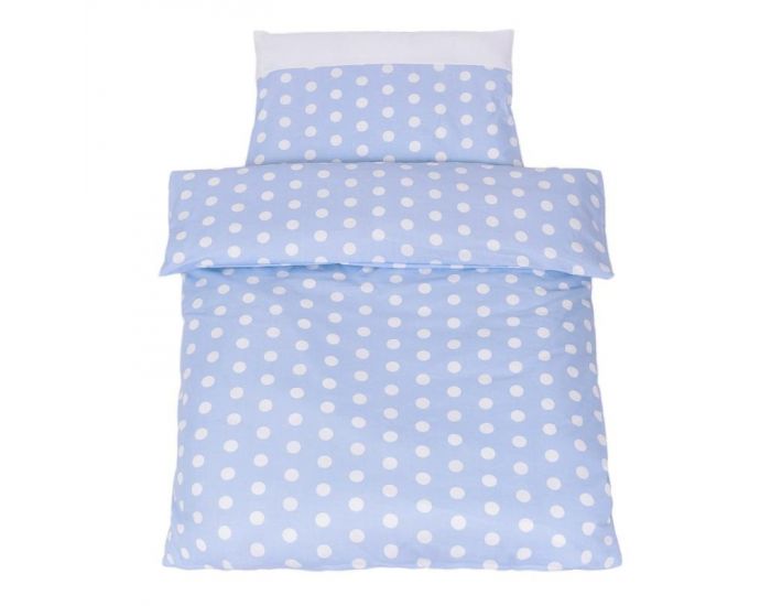 SEVIRA KIDS Parure de lit bb avec tour de lit - Pois Chic Bleu - 3 pices (4)