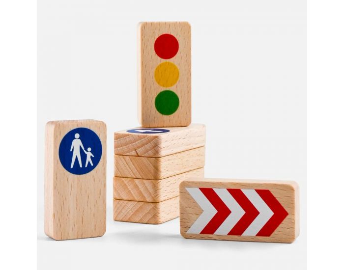 WAYTOPLAY Set de 8 Panneaux de Signalisation - Roadblocks - Ds 3 ans (1)
