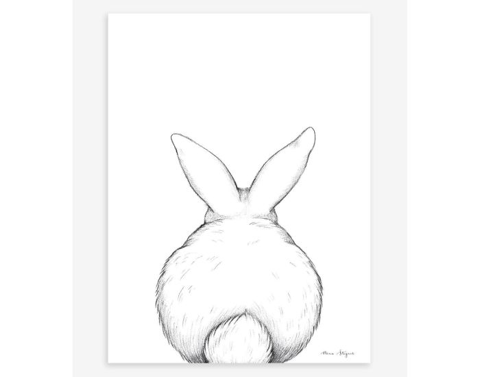 LILIPINSO Affiche Seule - Bunny - Lapin de Dos  (5)