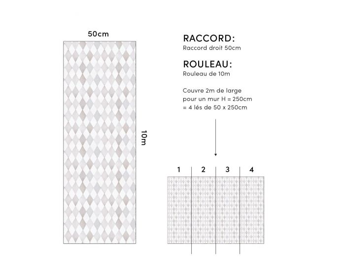 LILIPINSO Papier Peint - Selene - Harlequin - Gris Rouleau 10 m (3)