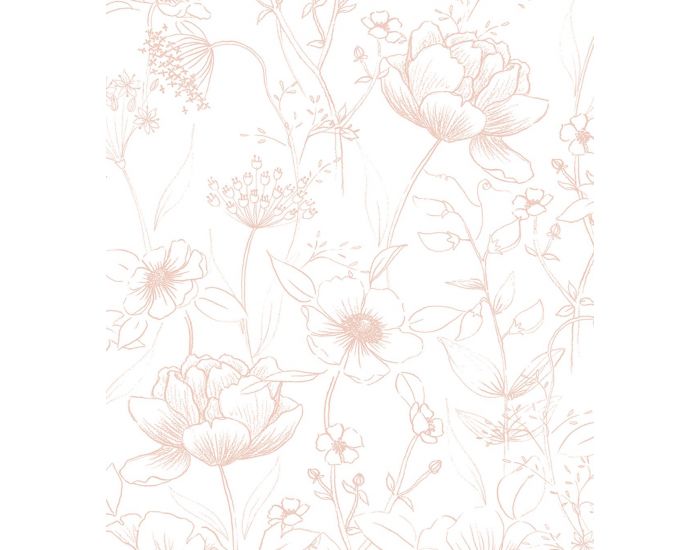 LILIPINSO Papier Peint - Botany - Fleurs - Rose  Rouleau 10 m (1)