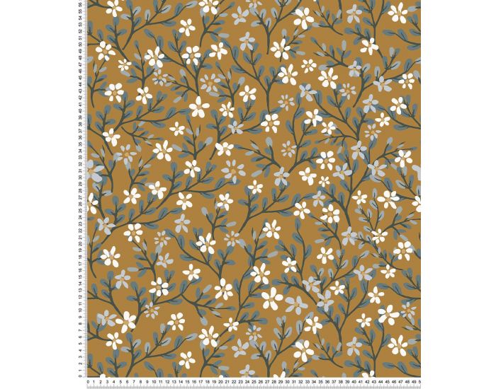 LILIPINSO Papier Peint - Braylynn - Fleurs - Jaune Fonc Rouleau 10 m (2)
