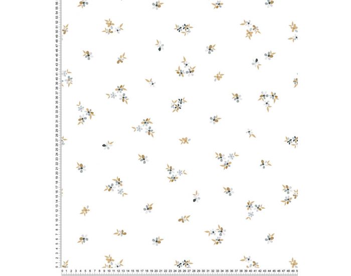 LILIPINSO Papier Peint - Braylynn - Petites Fleurs - Blanc Rouleau 10 m (2)