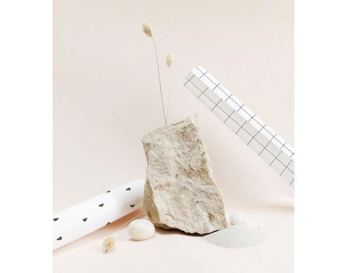 LILIPINSO Papier Peint - Minima - Quadrillage Blanc Rouleau 10 m (6)