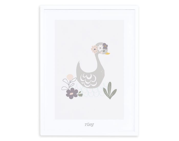 LILIPINSO - Affiche Seule - My Lovely Swan - Cygne et Fleurs  (2)