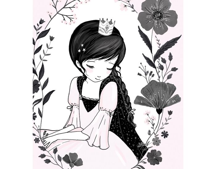 LILIPINSO - Affiche Seule - Little Princess - Princesse et Fleurs  (1)