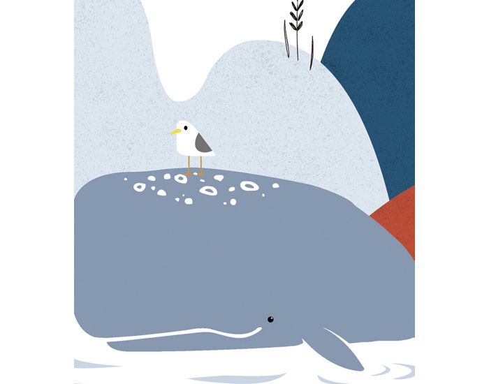 LILIPINSO - Affiche Seule - Wild Island - Baleine et Rochers  (1)