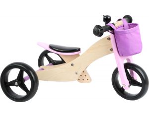 SMALL FOOT COMPANY Draisienne Tricycle 2 en 1 Rose - Ds 12 mois