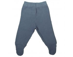 EVEIL ET NATURE Pantalon Tricot - Bleu 3 mois