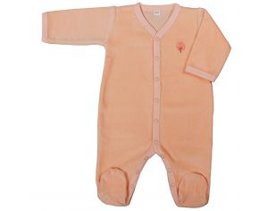 EVEIL ET NATURE Pyjama Velours Coton Bio - Pche 12 mois
