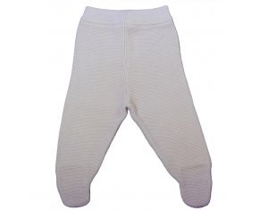 EVEIL ET NATURE Pantalon Tricot Coton Bio - Gris 3 mois