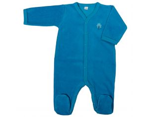 EVEIL ET NATURE Pyjama Velours Coton Bio - Lagon 6 mois