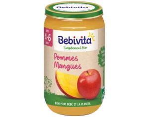 BEBIVITA Petit Pot Pommes Mangues - Ds 4/6 mois - 250g