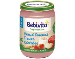BEBIVITA Petit Pot Brass Pommes Fraises Crales - Ds 6 mois - 190g
