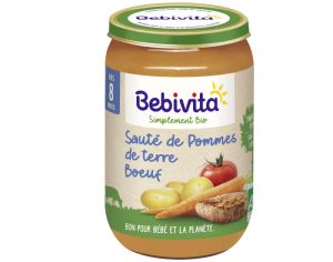 BEBIVITA Petit Pot Saut de Pommes de Terre Boeuf - Ds 8 mois - 220g