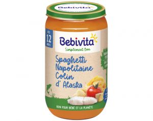 BEBIVITA Petit Pot Spaghetti Napolitaine Colin d'Alaska - Ds 12 mois - 250g