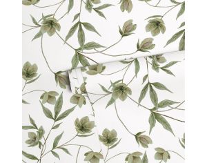 LILIPINSO Papier Peint - Wellington - Fleurs Hellbore - Blanc Rouleau 10 m