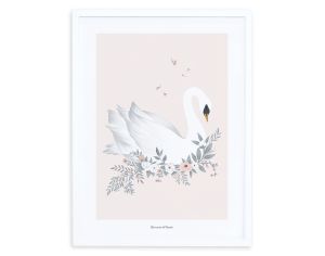 LILIPINSO - Affiche Seule - Cygne et Fleurs - Grace