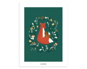 LILIPINSO - Affiche Seule - Forest Hapiness - Famille Renard 