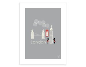 LILIPINSO Affiche Seule - Monuments de Londres London