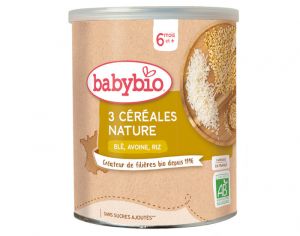BABYBIO 3 Crales Nature - 220g - Ds 6 mois