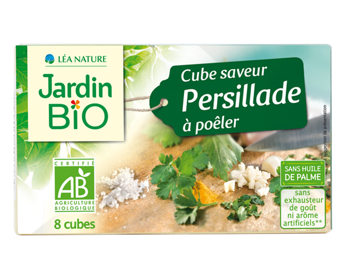 JARDIN BIO Bouillon Cube Saveur Persillade Sans Huile Palme - 8 x 10 g