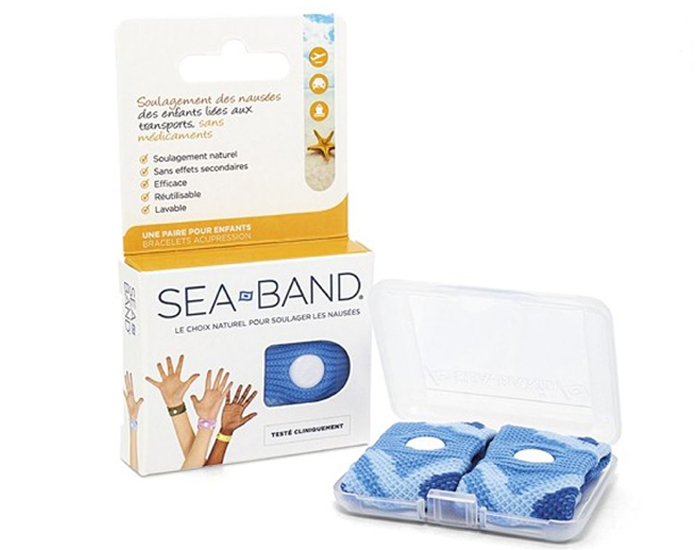 SEA BAND Bracelets Enfant Anti-Nauses - Bleu - Lot de 2