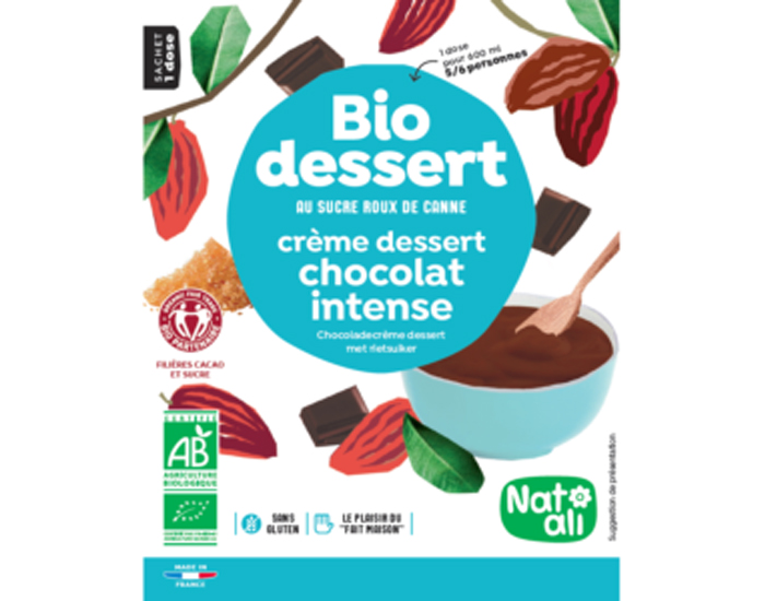 NAT-ALI Bio'Gourmandise - Crme Chocolat Intense Bio - 60 g