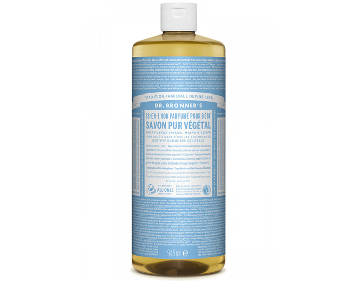DR BRONNER'S Savon Liquide Sans Parfum Bb et Famille- 945 ml