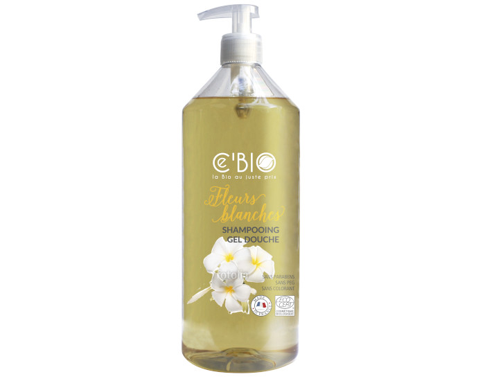 CE'BIO Shampooing Douche Fleurs Blanche - 1 L
