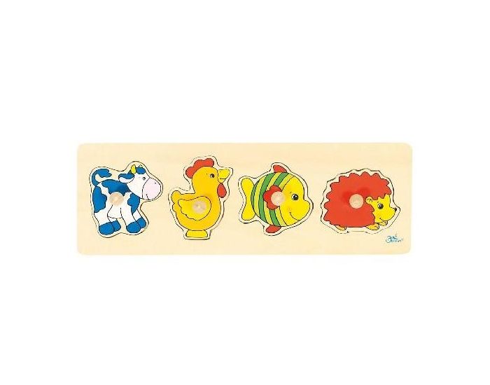 GOKI Puzzle  boutons Animaux fun 4 lments - Ds 12 mois