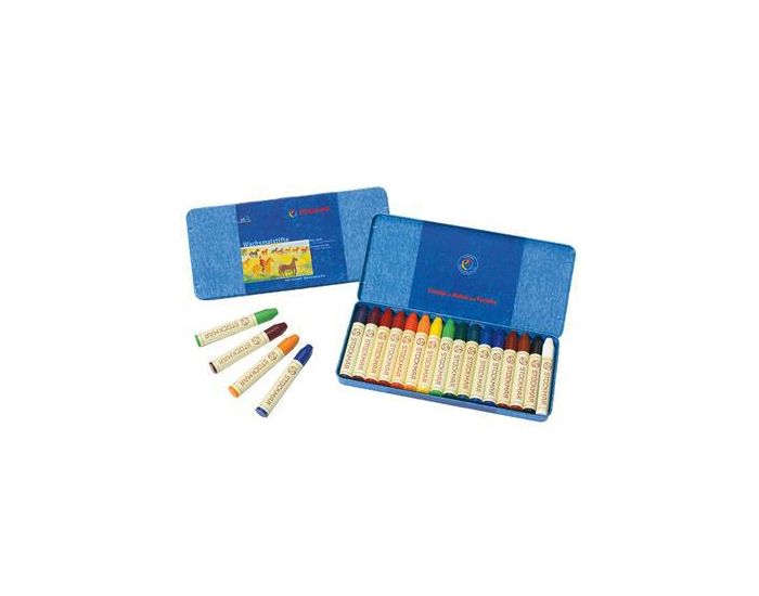 STOCKMAR Crayons en Cire d'Abeille - 16 couleurs - Ds 3 ans