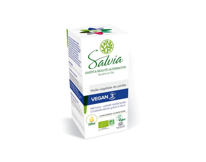 SALVIA NUTRITION Vegan 3 Prilla - Huile Vgtale Bio en Flacon