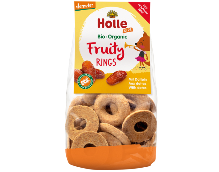 HOLLE Biscuits Fruity Rings Dattes - 125 g - Ds 3 ans