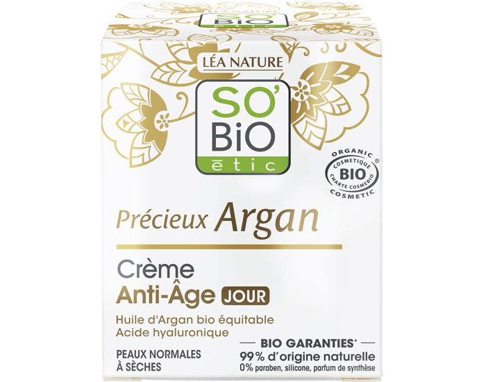 SO'BIO Crme de Jour Anti-ge  l'Argan Bio - 50 ml (1)