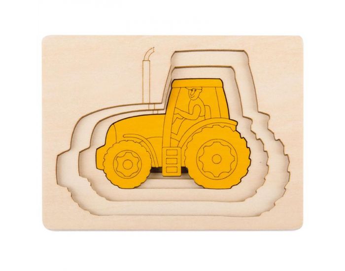 HAPE Puzzle 5 tracteurs en 1 - Ds 2 Ans (2)