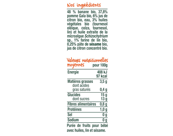 GOOD GOUT Gourde Petit Dj Pomme - Ds 6 mois - 70 g (2)