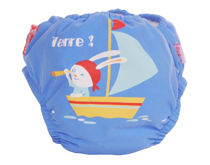 PIWAPEE Maillot avec couche de bain anti-fuite bb nageur - Lapin bleu (1)